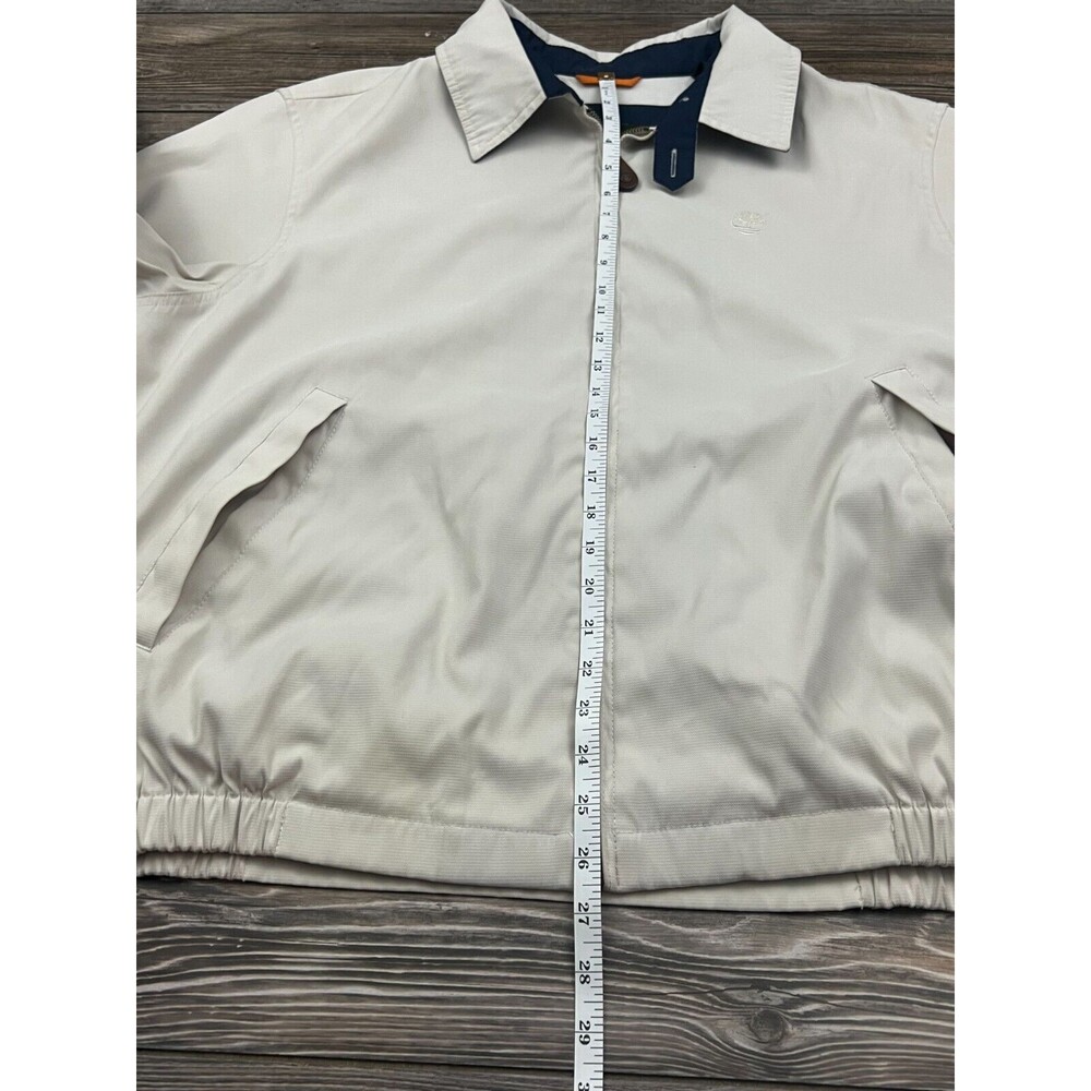 Timberland Weathergear‎ Mens Jacket Beige XL Full Zip Collared Preppy Dadcore - Picture 14 of 16